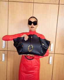 The Boss Tote Bag in Raven Black