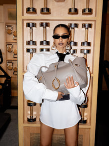 The Boss Tote Bag in Greige Taupe