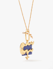 Aquarius Zodiac Pendant Necklace
