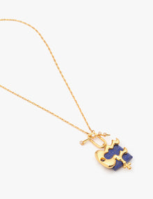 Aquarius Zodiac Sign Pendant in 22kt Gold 