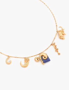 Aries Zodiac Sign Necklace in 22kt Gold