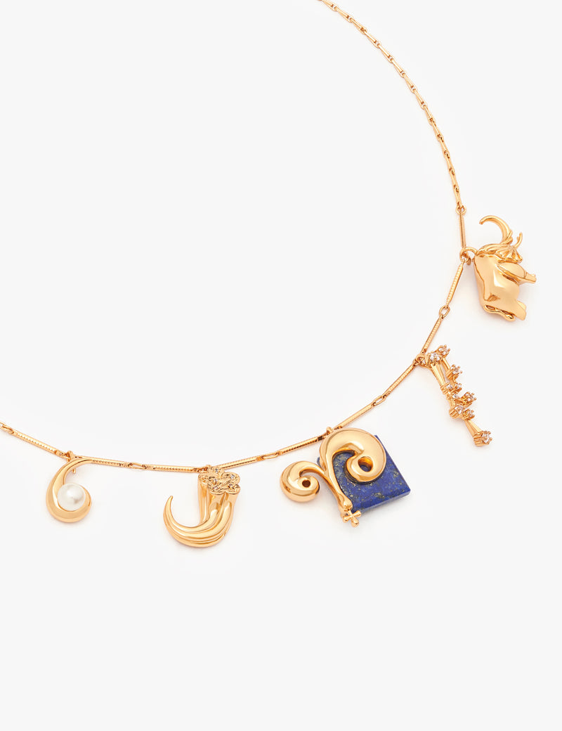 Aries Zodiac Sign Necklace in 22kt Gold