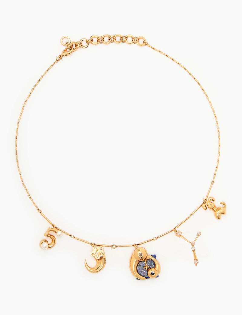 Cancer Zodiac Sign Charm Necklace