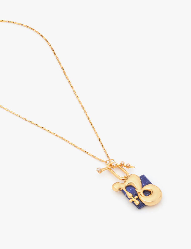 Capricorn Zodiac Sign Pendant in 22kt Gold