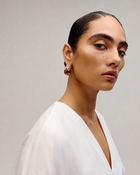 Crimson Coil Stud Earrings