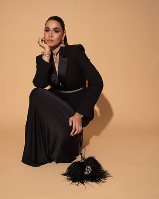 Luxury Fur Feather Handbag