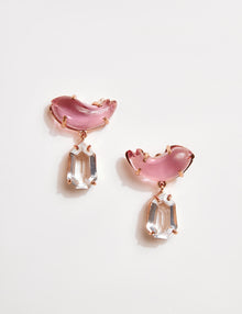 Drop Earrings in Vintage Rose