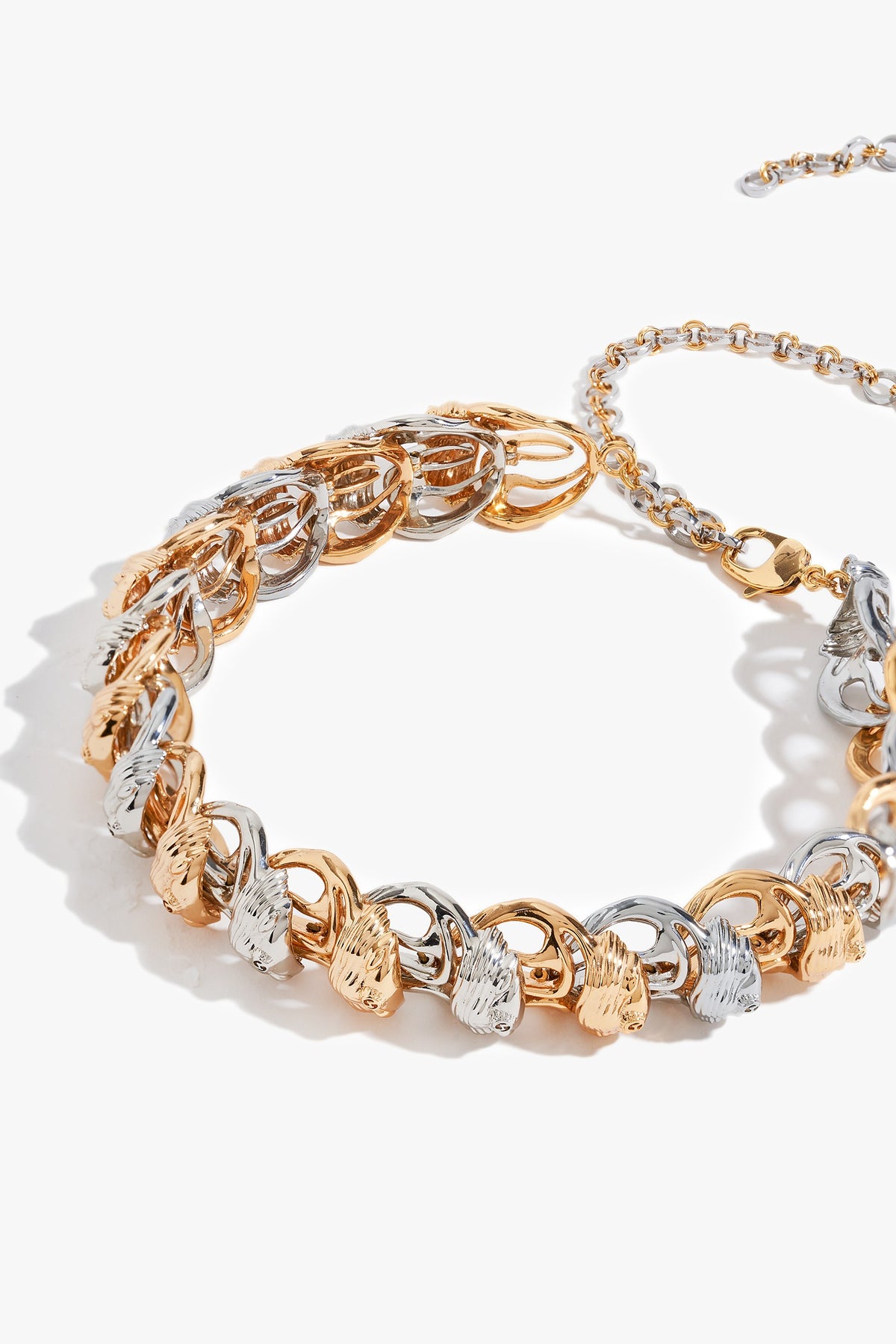 Dual Tone Statement Necklace 