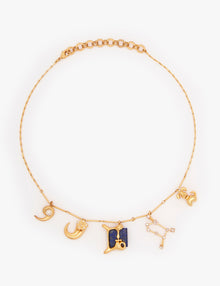 Gemini Zodiac Sign Charm Necklace