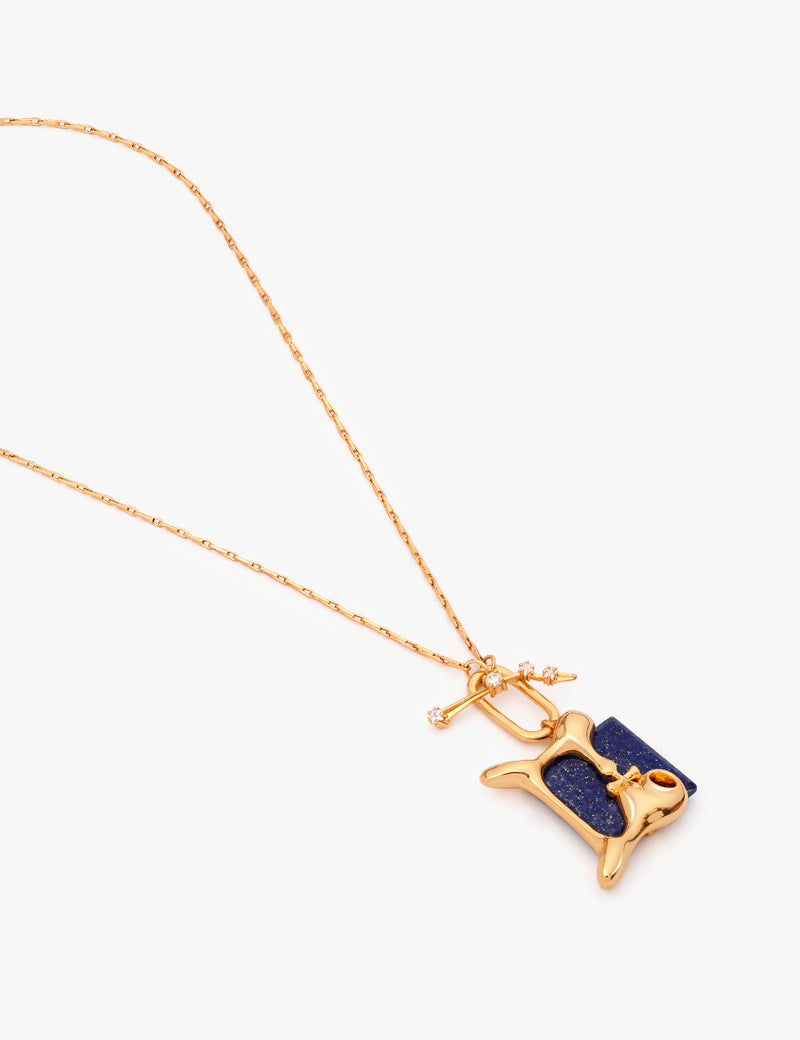 Gemini Zodiac Sign Pendant in 22kt Gold
