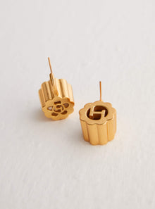 Gold Quintuple Earrings
