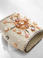 Jewelled leather gloves
