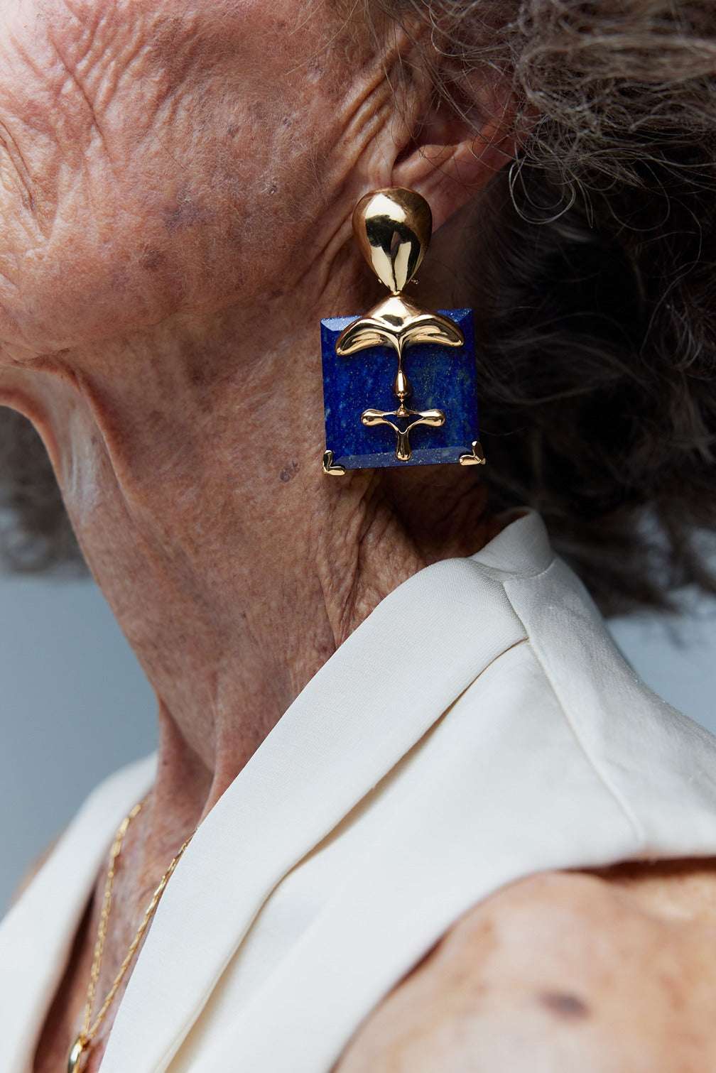 Lapis Lazuli Sculpt Earrings
