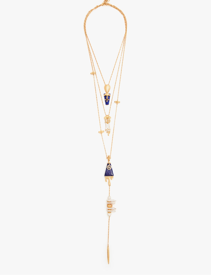 Lazuli Sculptural Layered Necklace
