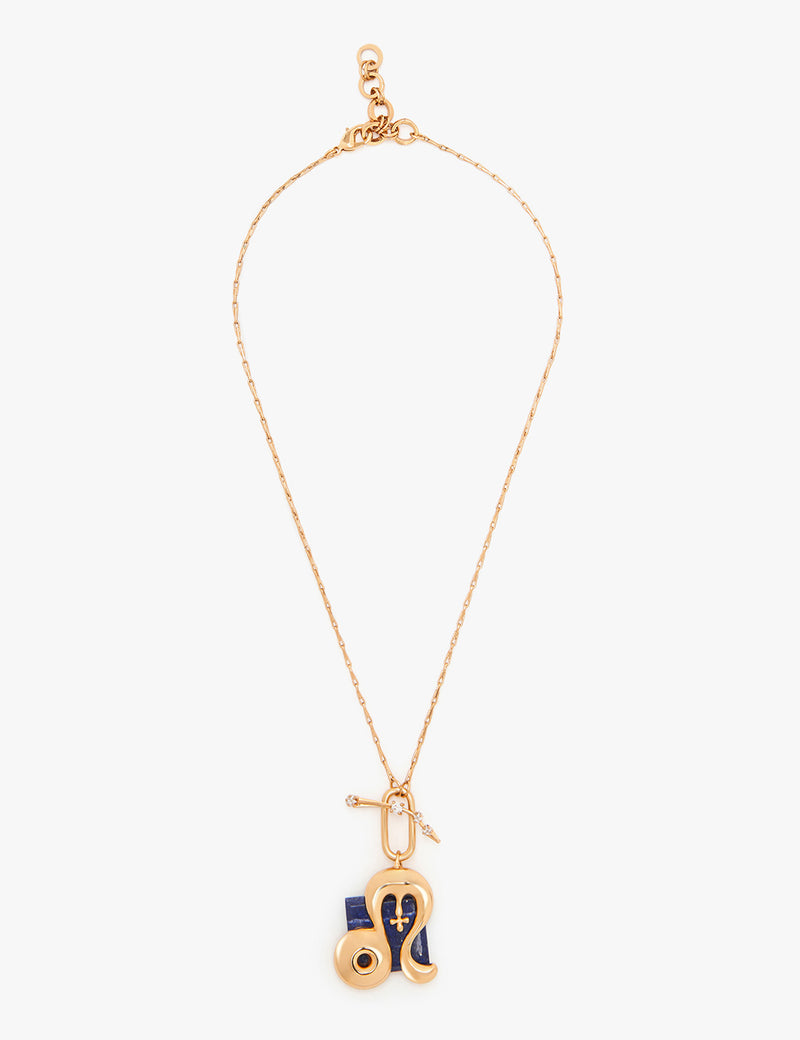 Leo Zodiac Sign Pendant in 22kt Gold 
