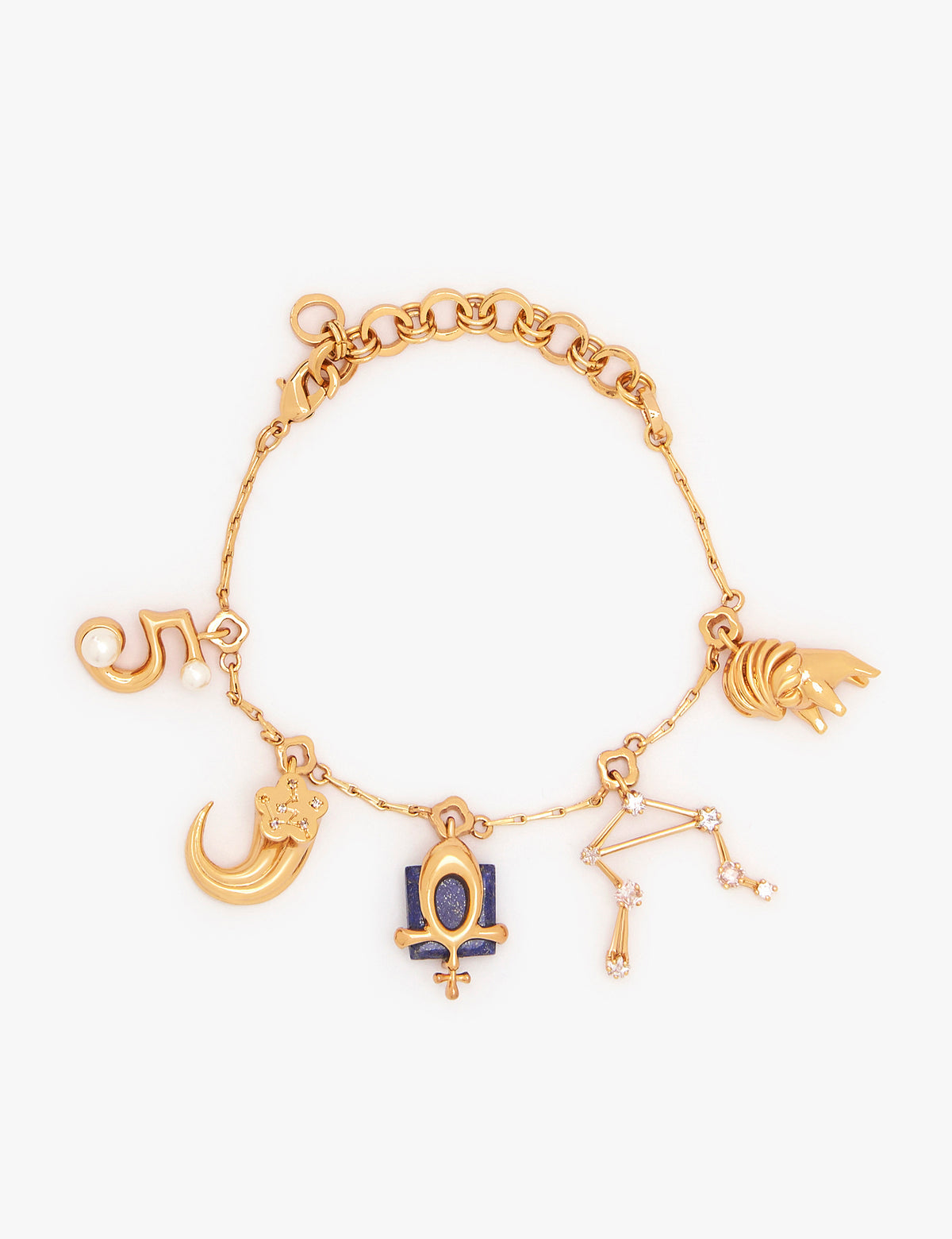Libra Zodiac Sign Bracelet in 22kt Gold