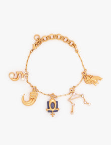 Libra Zodiac Sign Bracelet in 22kt Gold
