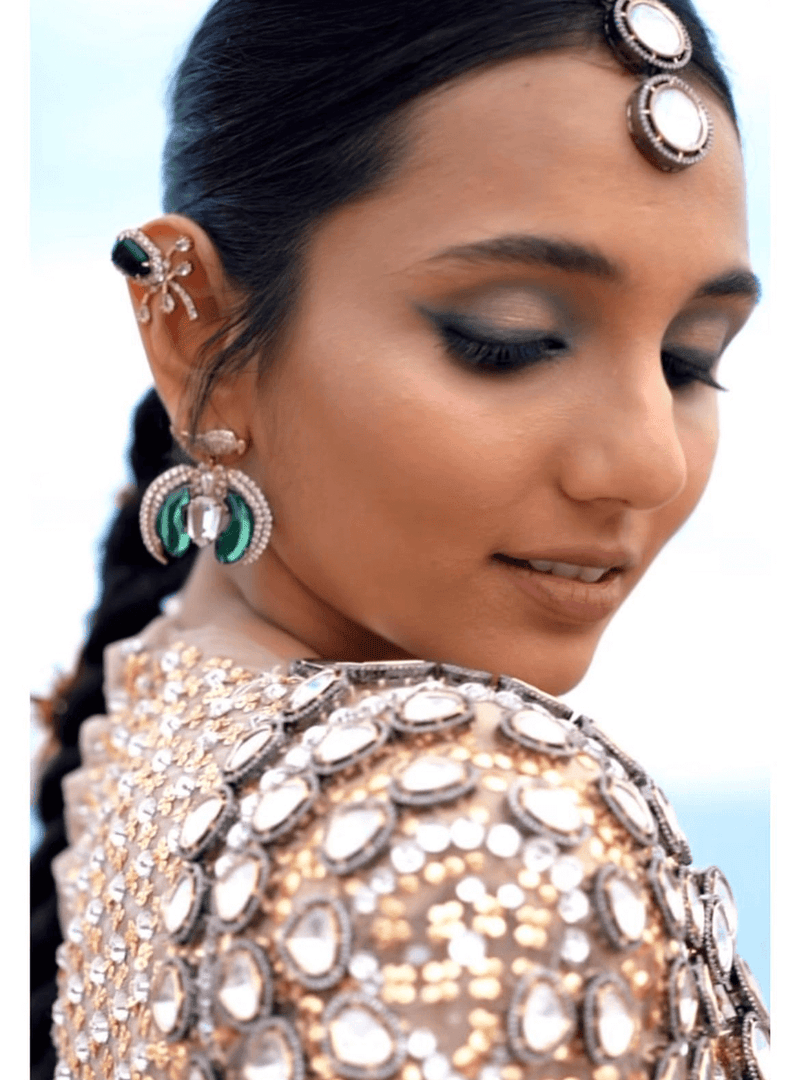 The Faena Mini Earcuffs in Emerald Green