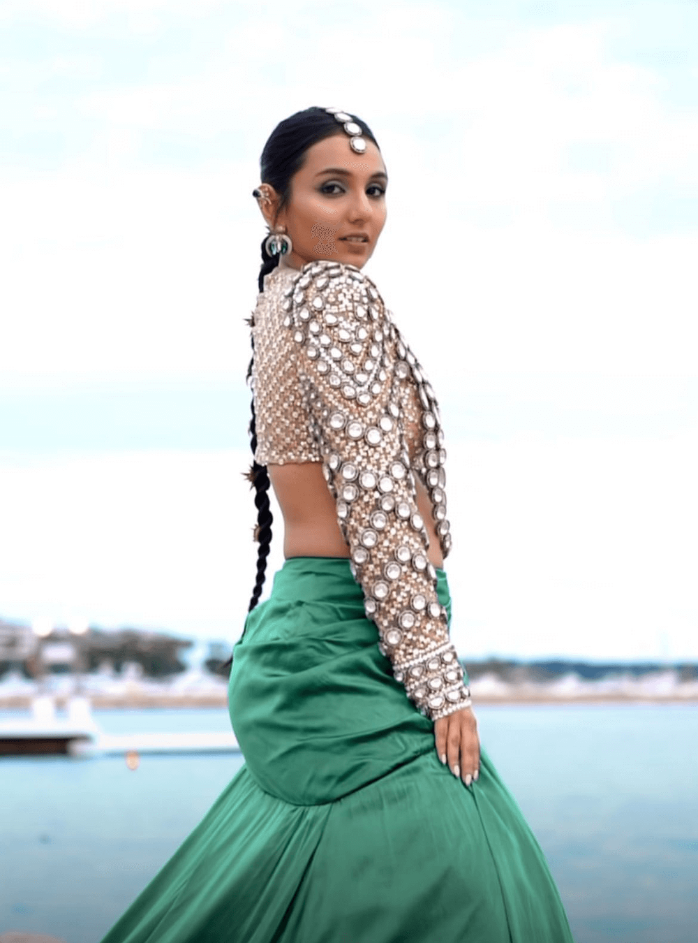 Masoom Minawala Wearing Le Palmier Earrings