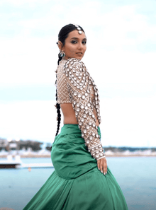 The Faena Mini Earcuffs in Emerald Green
