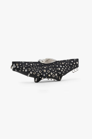 KOKO AERONAUT STUDDED KLUTCH IN NOIR