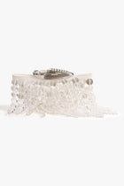Koko Halo Cascade Clutch in Ivory
