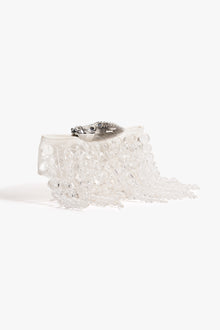 Koko Halo Cascade Clutch in Ivory