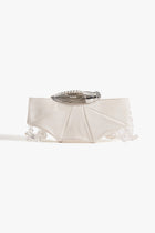 Koko Halo Cascade Clutch in Ivory