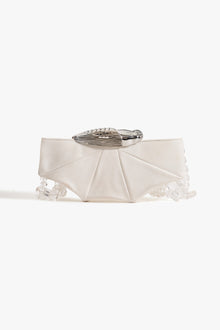 Koko Halo Cascade Clutch in Ivory