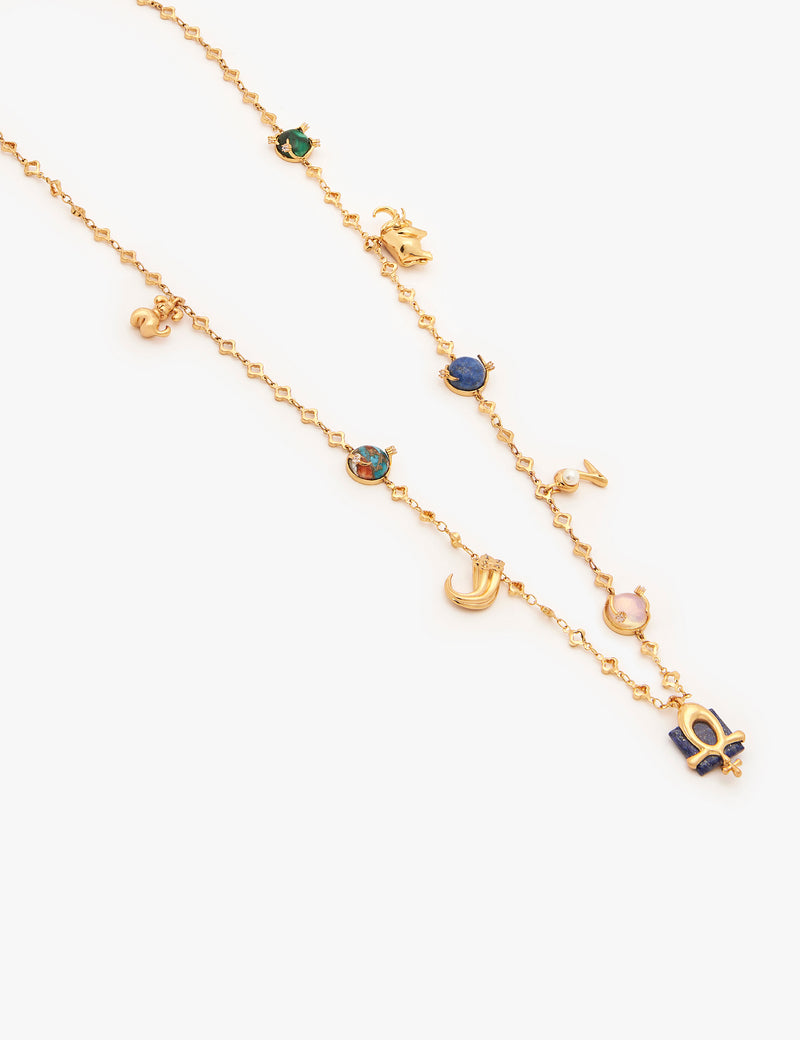 The Zodiac Series - Libra Vintage Celestial Halo Necklace