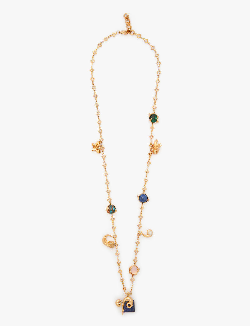 The Zodiac Series - Aries Vintage Celestial Halo Necklace