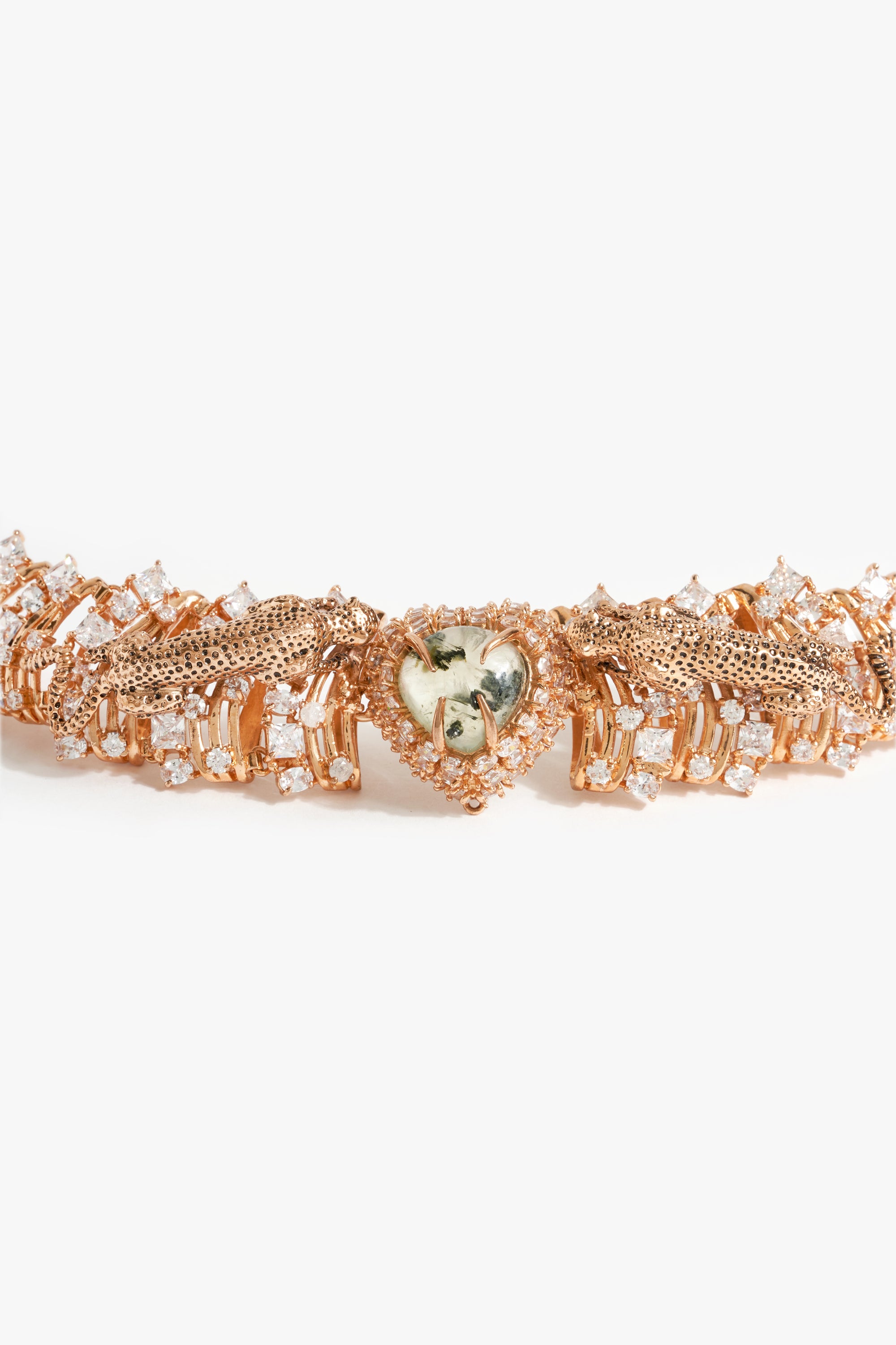 La Leopard Choker in Prehnite