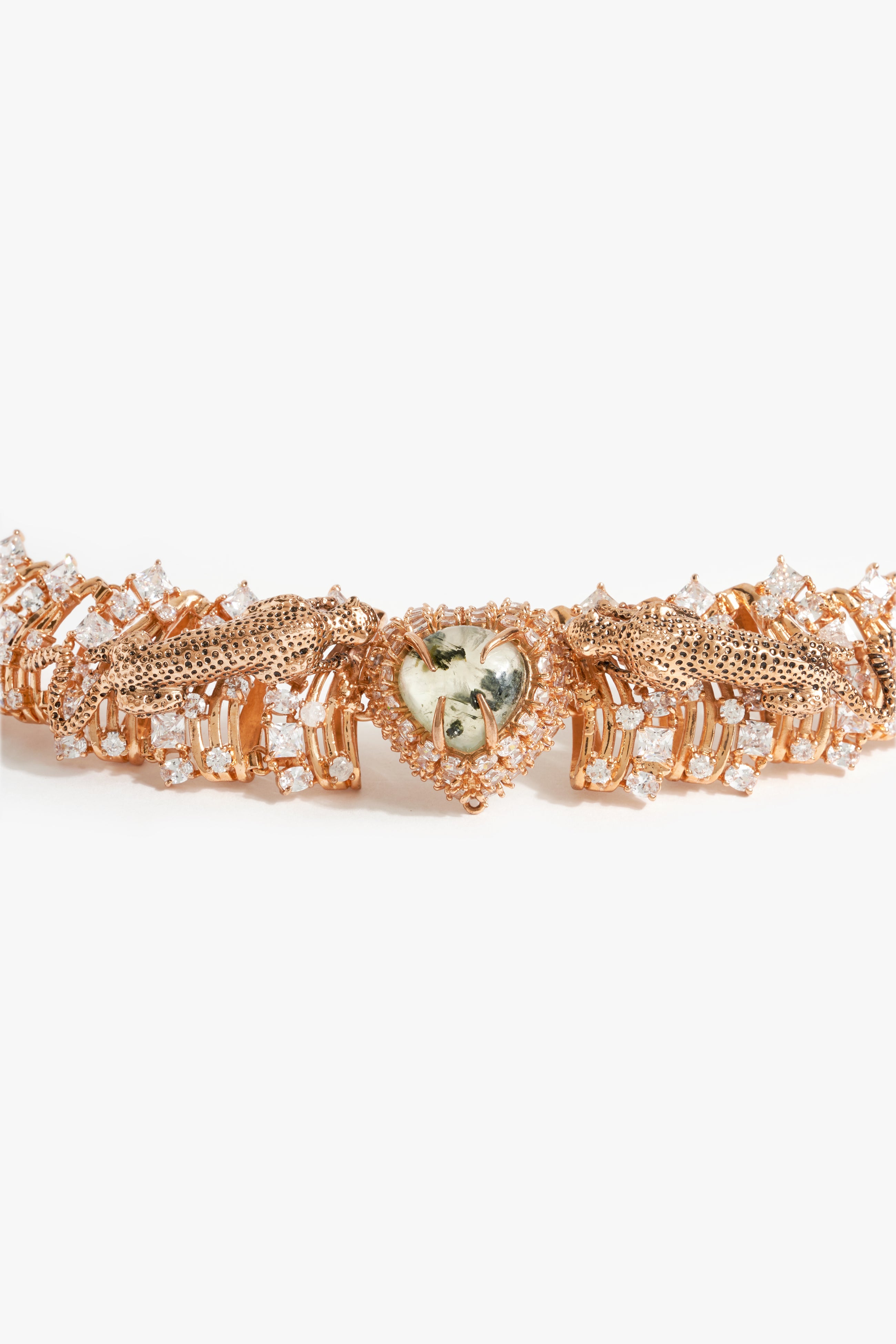 La Leopard Choker in Prehnite