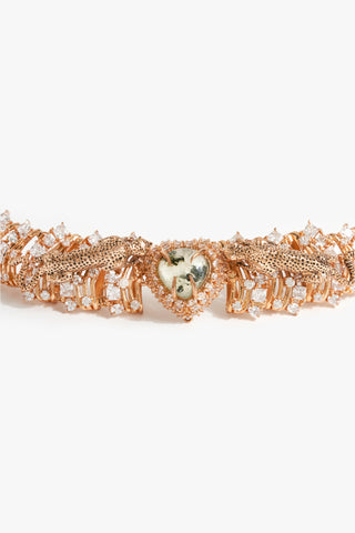 La Leopard Choker in Prehnite