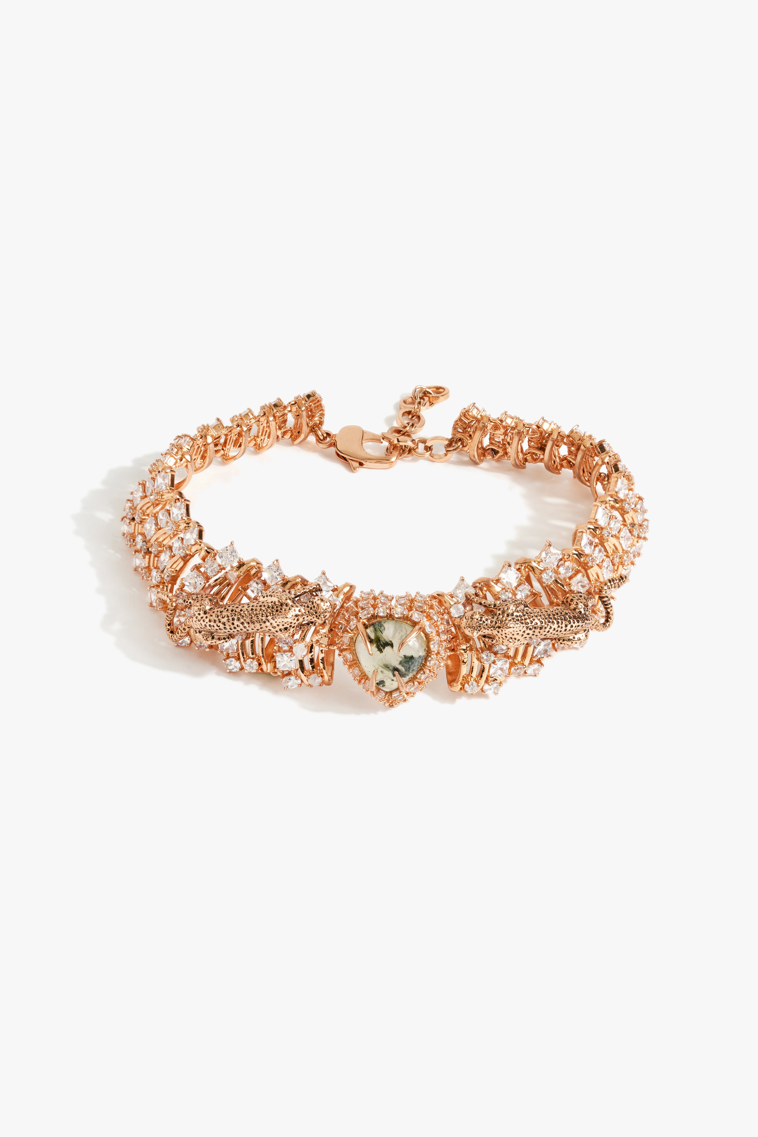 La Leopard Choker in Prehnite