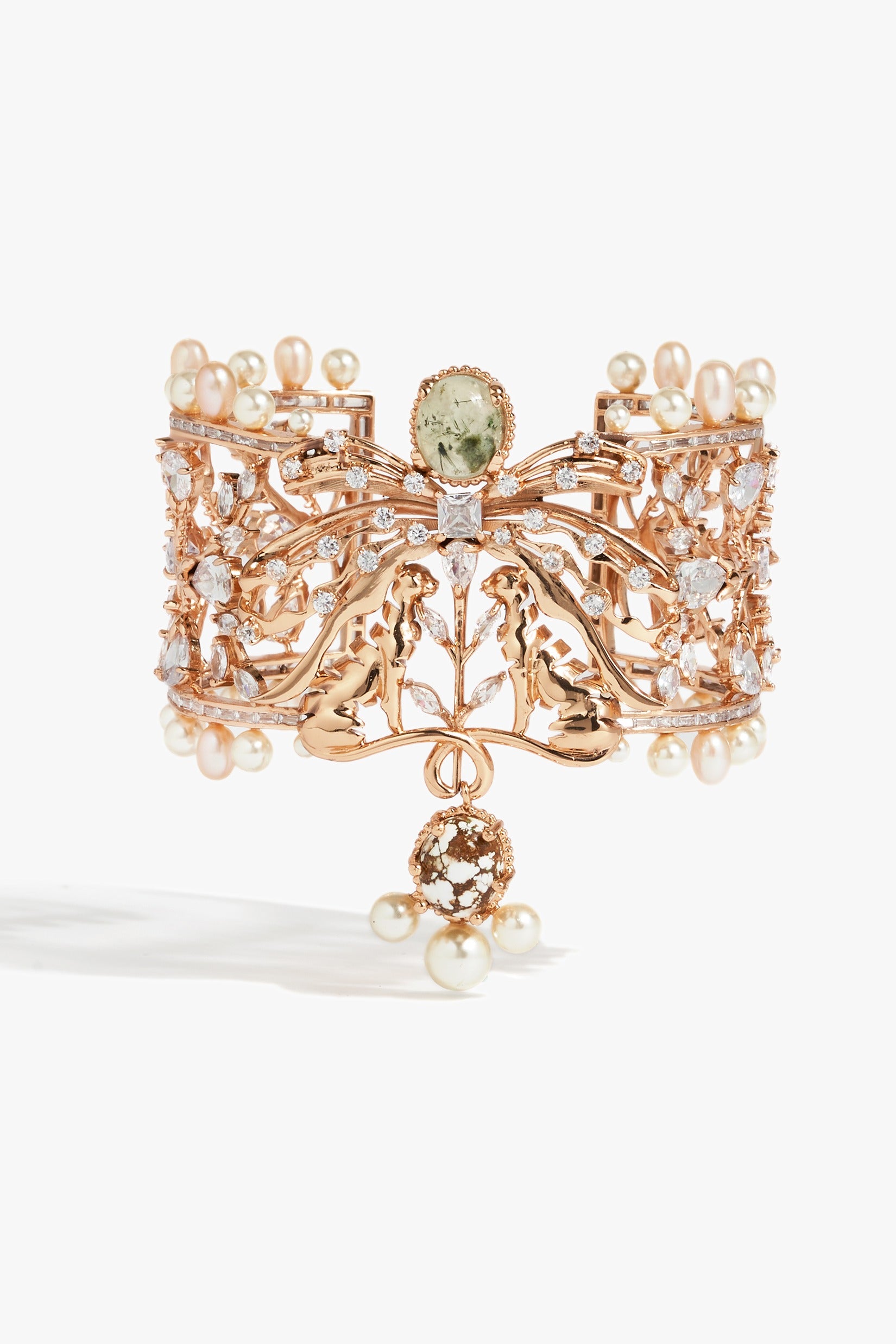 La Leopard Cuff in Prehnite