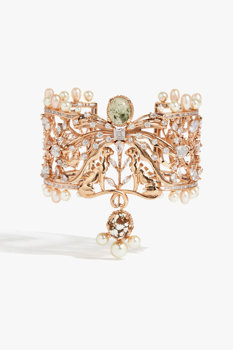 La Leopard Cuff in Prehnite