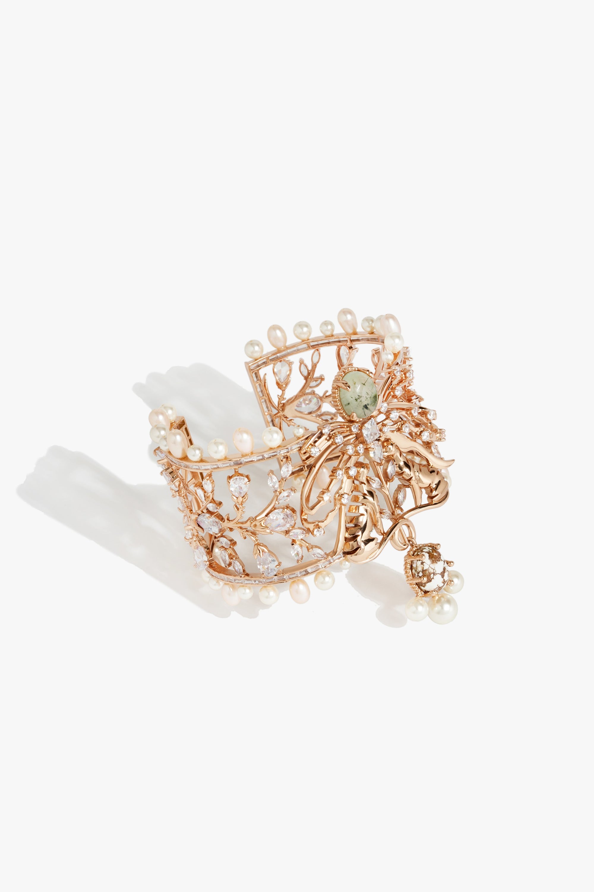 La Leopard Cuff in Prehnite