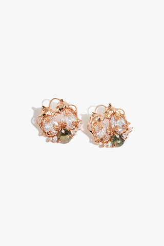 Leopard Triumph Studs in Prehnite