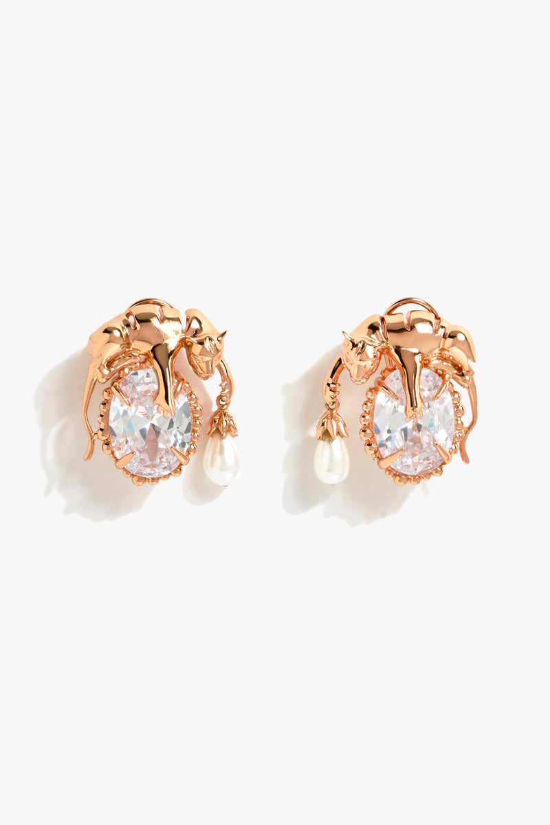 The Arch Leopard Drop Studs