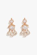 Leopard Crystal Drop Earrings