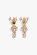 Trinity of Leopards Earrings in Prehnite