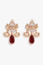Leopard Crimson Cascade Earrings