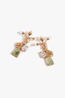 La Leopard Imperial Earrings in Prehnite