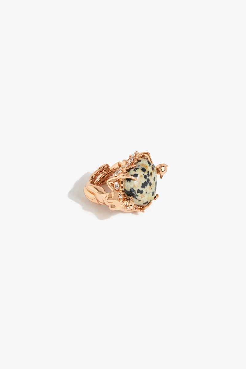 The Wild Empress Ring in Dalmatian Stone