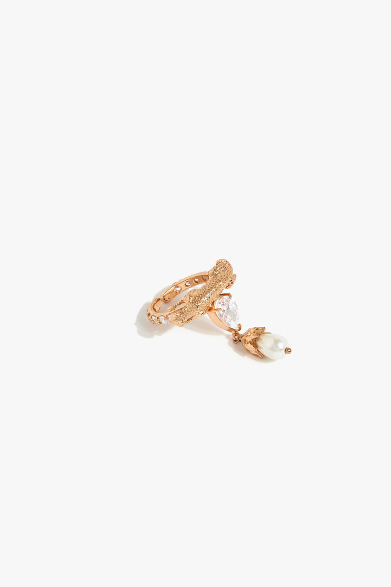 Leopard Feral Crest Ring