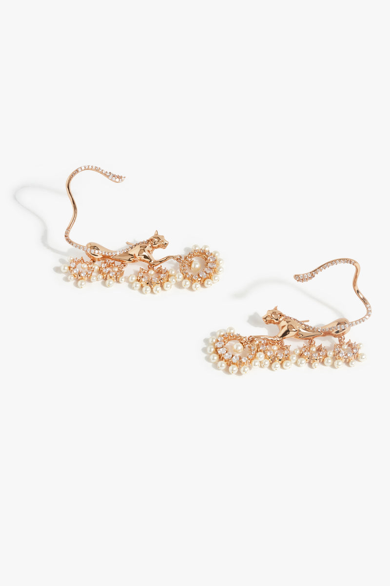 Wild Majestic Pearl Veil Earcuffs