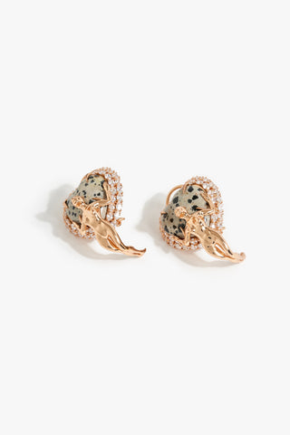 The Wild Empress Studs in Dalmatian Stone