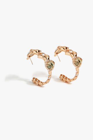 Sphinx Leopard Hoops in Prehnite