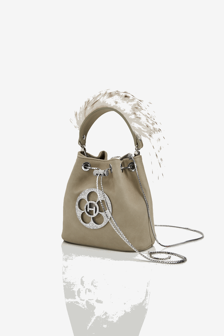 OH Quill Poppi Bucket Bag in Wolf Grey